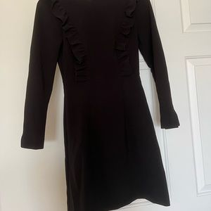 H&M Ruffle black dress